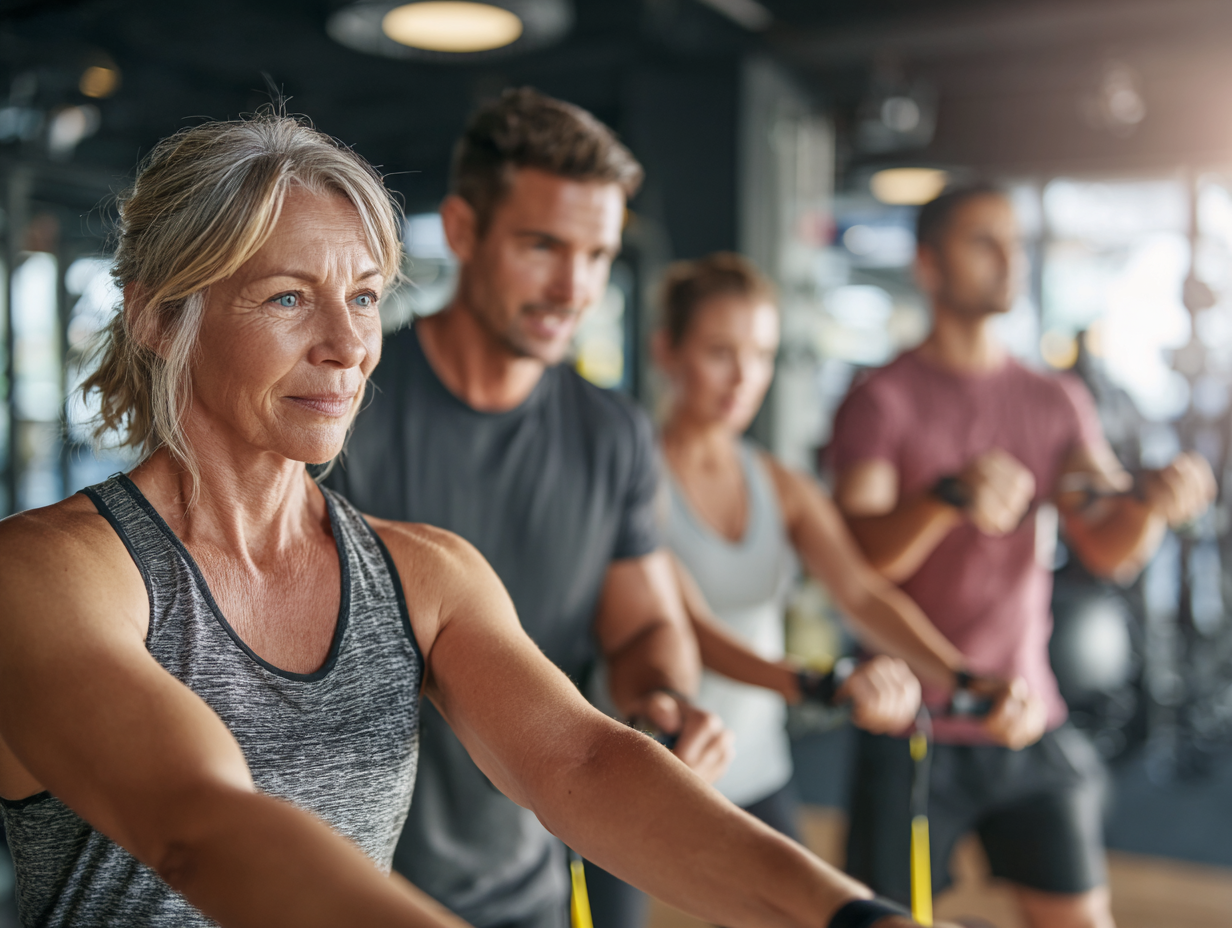 Професійний тренер демонструє вправи